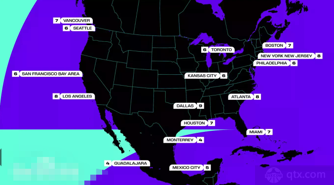 2026年世界杯美加墨具体比赛地点及球场完整版（3个国家16座城市16个球场承办）